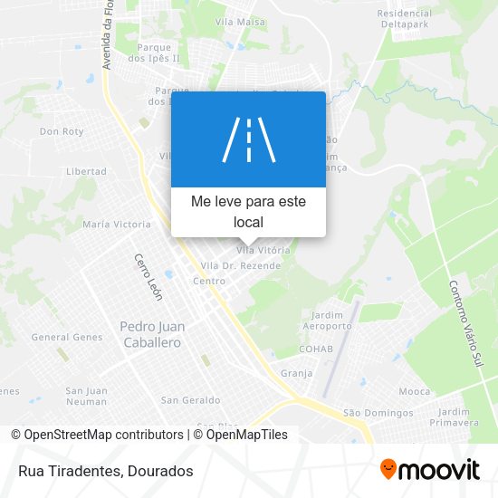 Rua Tiradentes mapa
