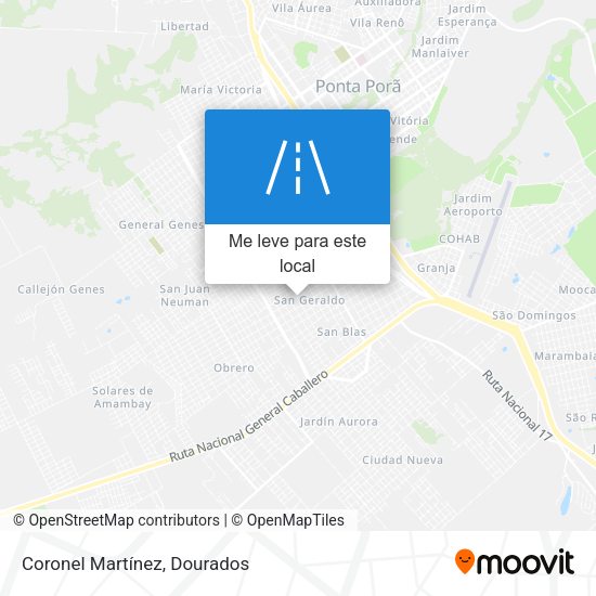 Coronel Martínez mapa