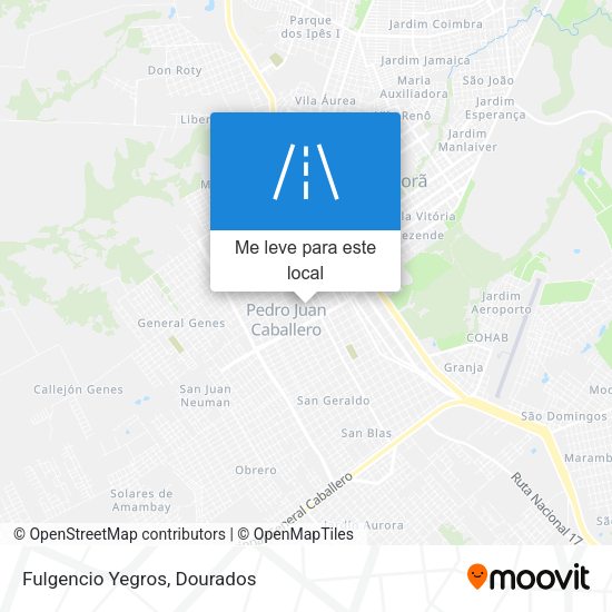 Fulgencio Yegros mapa