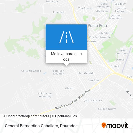 General Bernardino Caballero mapa