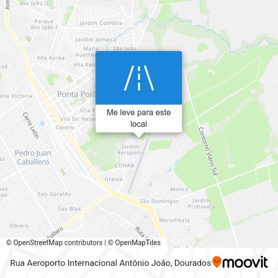 Rua Aeroporto Internacional Antônio João mapa