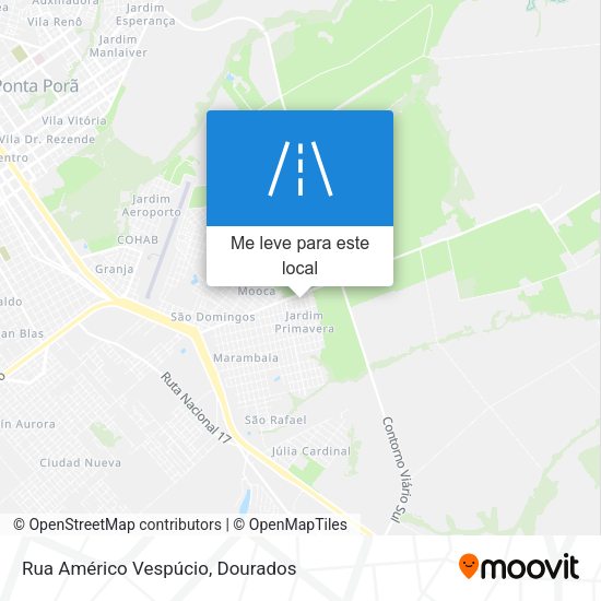 Rua Américo Vespúcio mapa