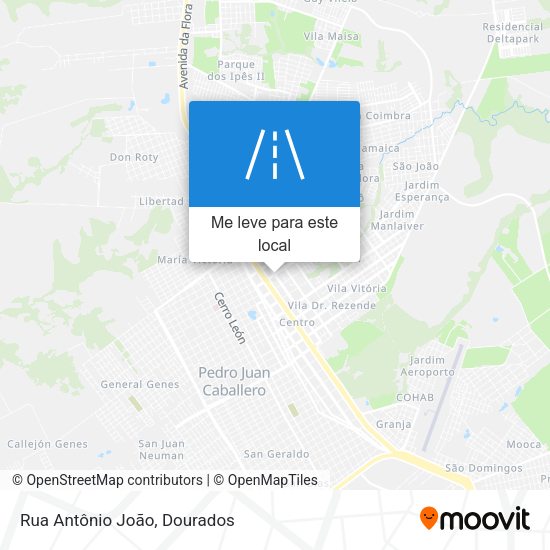 Rua Antônio João mapa