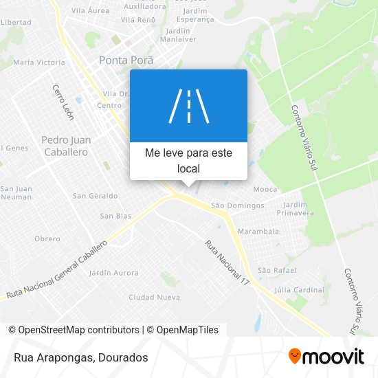 Rua Arapongas mapa