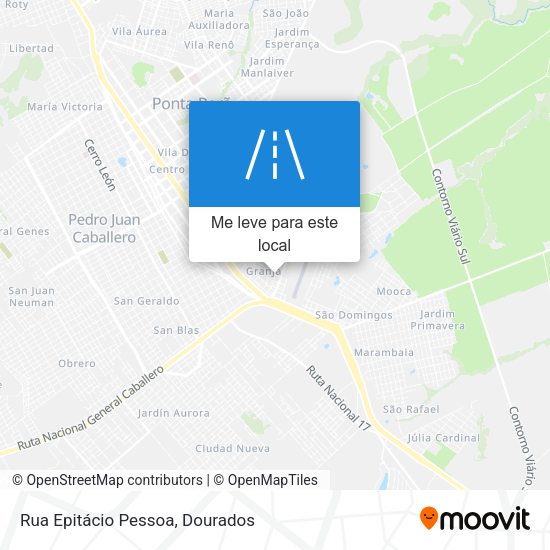 Rua Epitácio Pessoa mapa