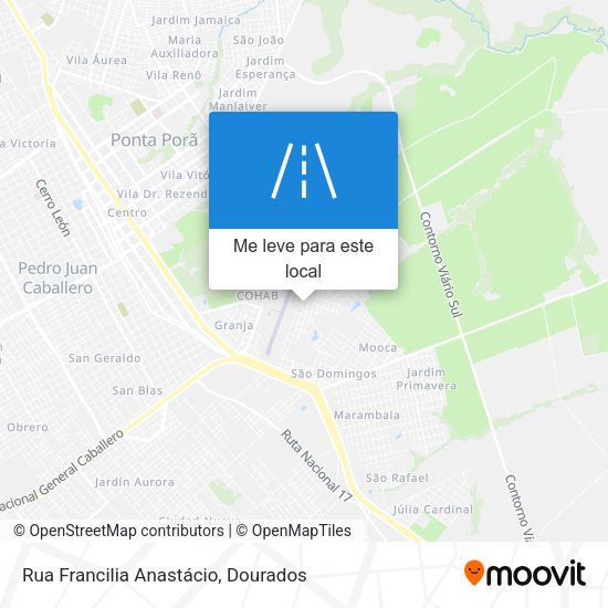 Rua Francilia Anastácio mapa