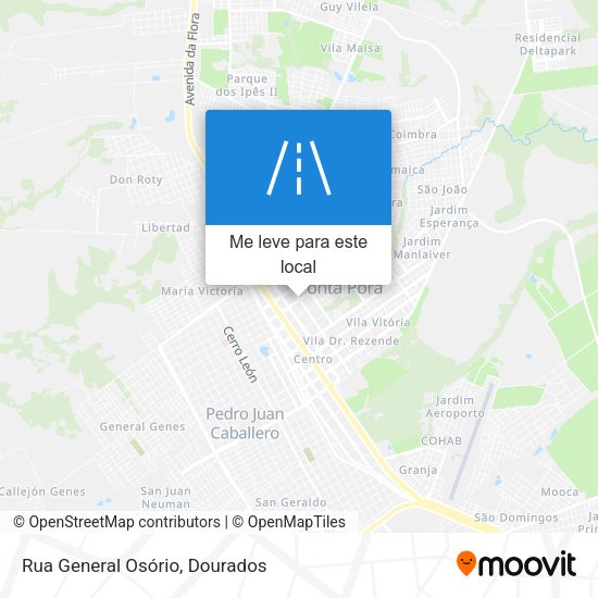 Rua General Osório mapa