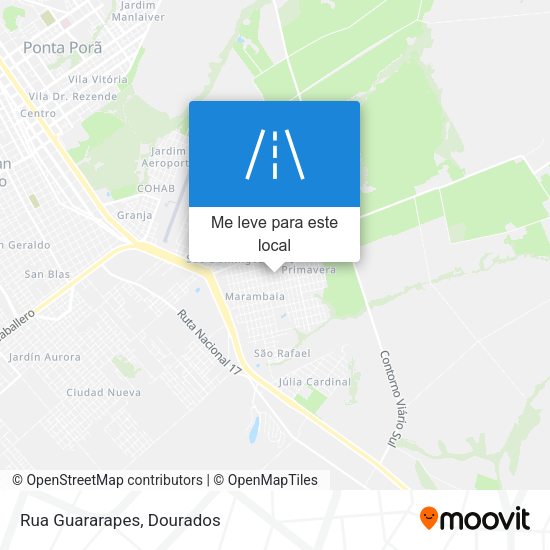 Rua Guararapes mapa