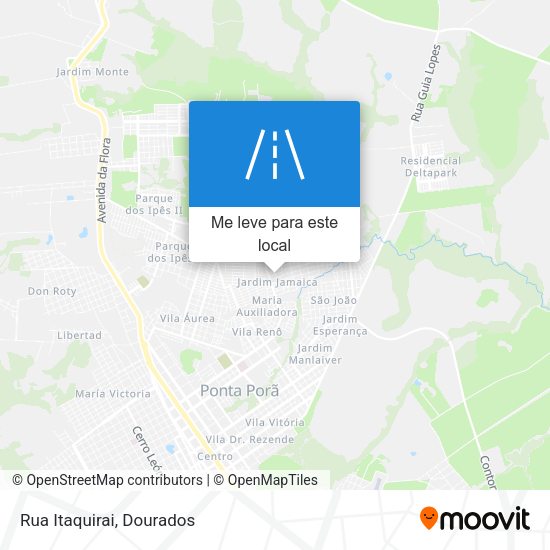 Rua Itaquirai mapa