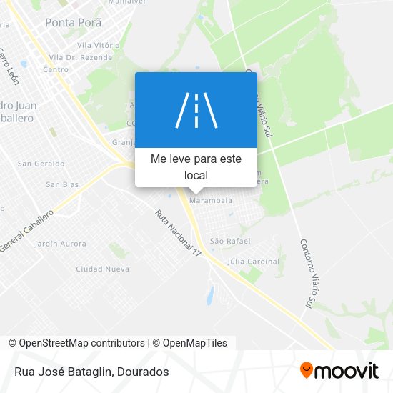 Rua José Bataglin mapa