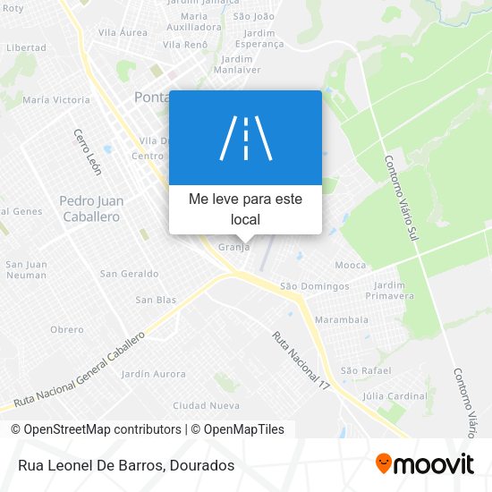 Rua Leonel De Barros mapa