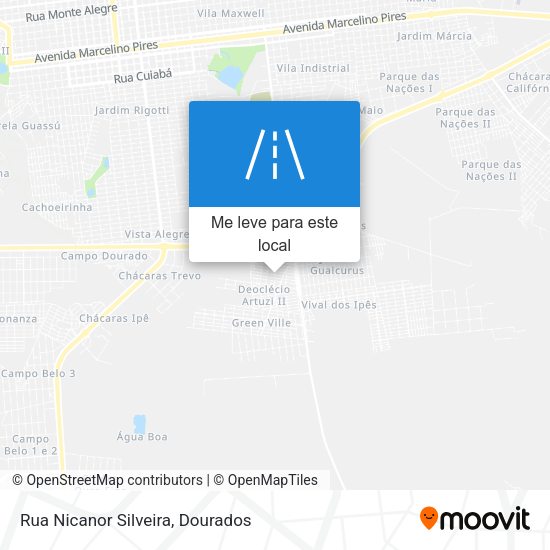 Rua Nicanor Silveira mapa