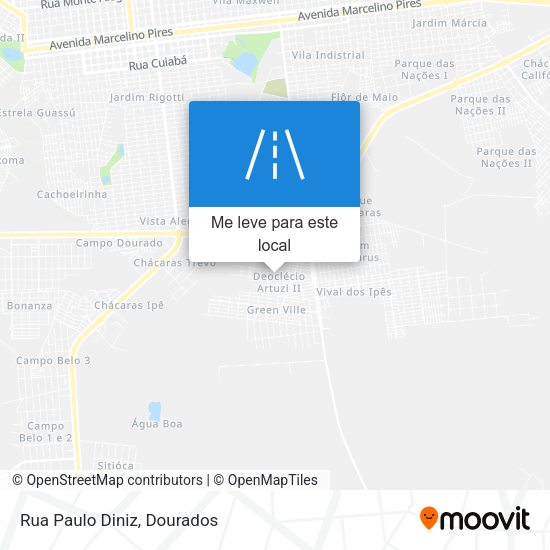 Rua Paulo Diniz mapa