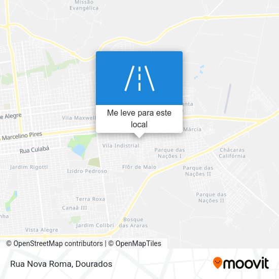 Rua Nova Roma mapa