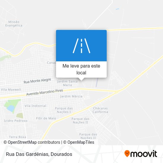 Rua Das Gardênias mapa