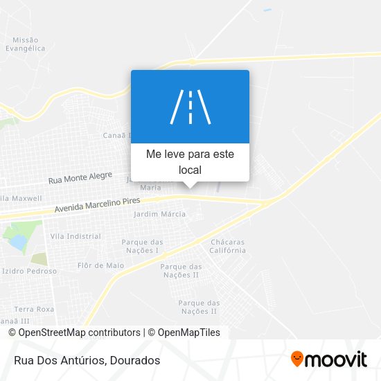 Rua Dos Antúrios mapa