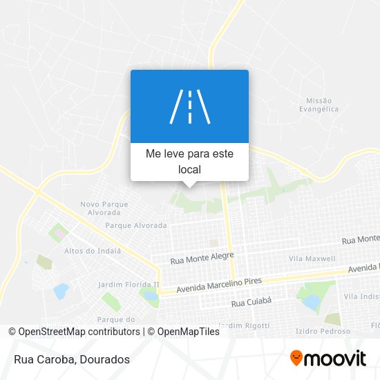 Rua Caroba mapa
