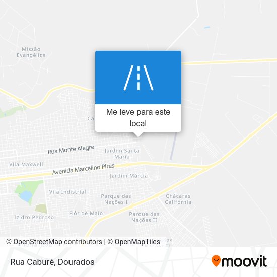 Rua Caburé mapa