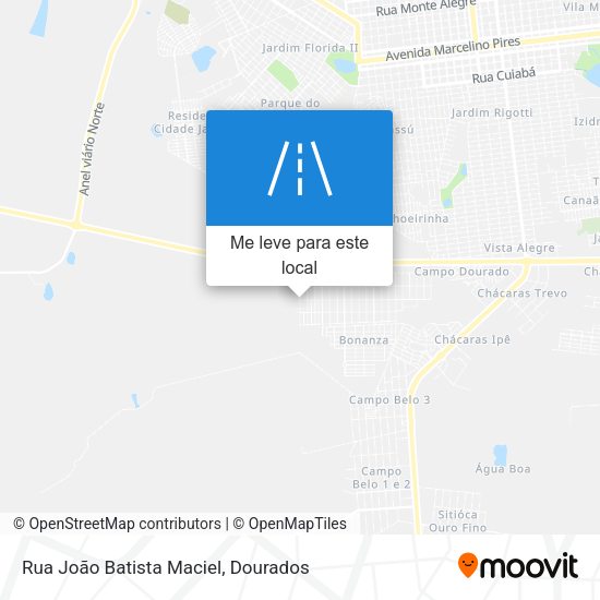 Rua João Batista Maciel mapa