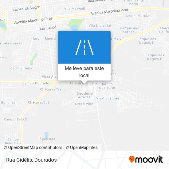 Rua Cidélis mapa