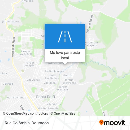 Rua Colômbia mapa