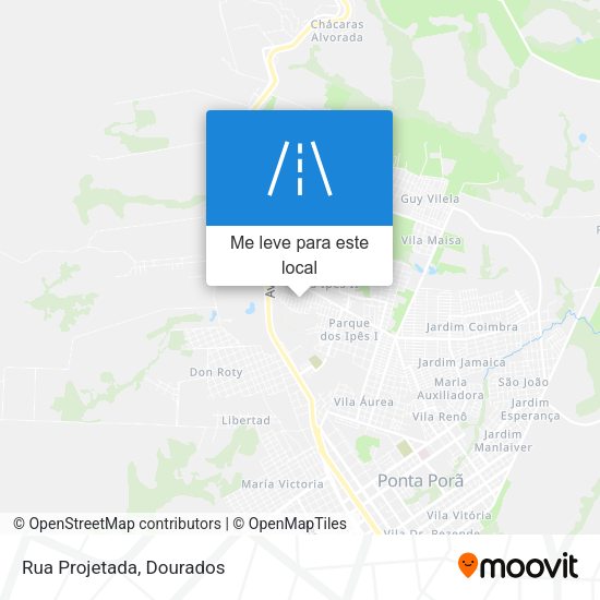 Rua Projetada mapa