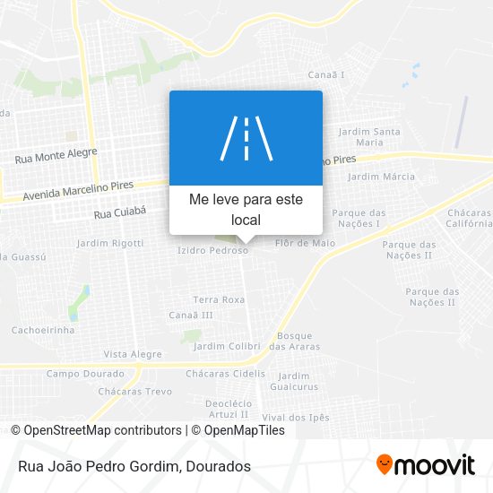 Rua João Pedro Gordim mapa
