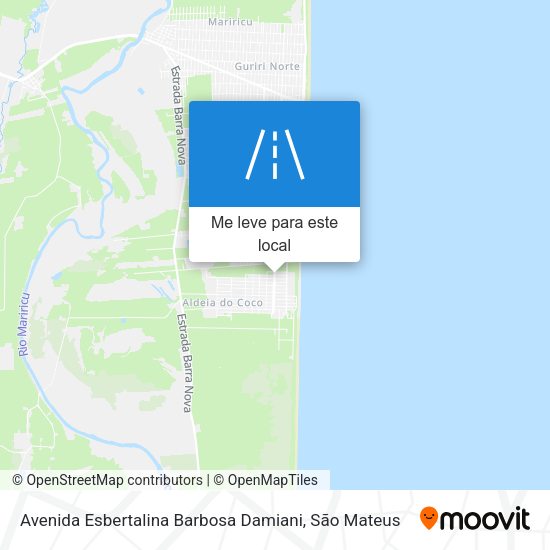 Avenida Esbertalina Barbosa Damiani mapa