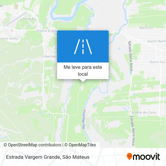 Estrada Vargem Grande mapa