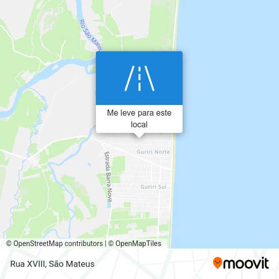 Rua XVIII mapa