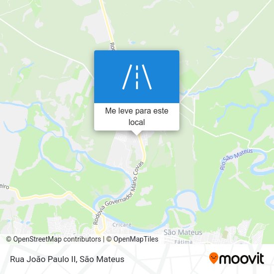 Rua João Paulo II mapa
