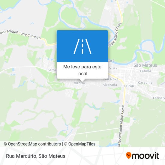 Rua Mercúrio mapa