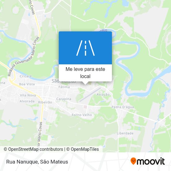 Rua Nanuque mapa