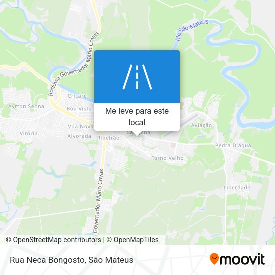 Rua Neca Bongosto mapa