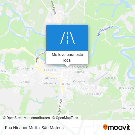 Rua Nicanor Motta mapa