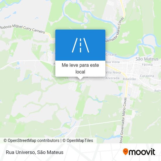 Rua Universo mapa