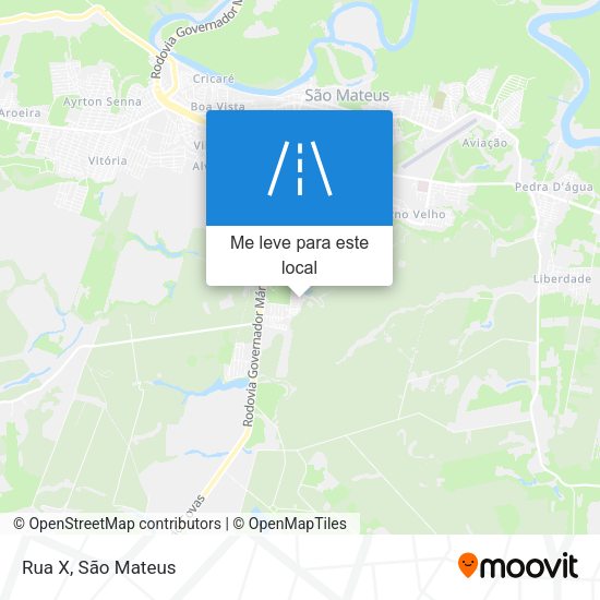 Rua X mapa
