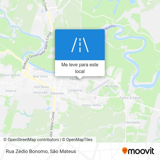 Rua Zédio Bonomo mapa