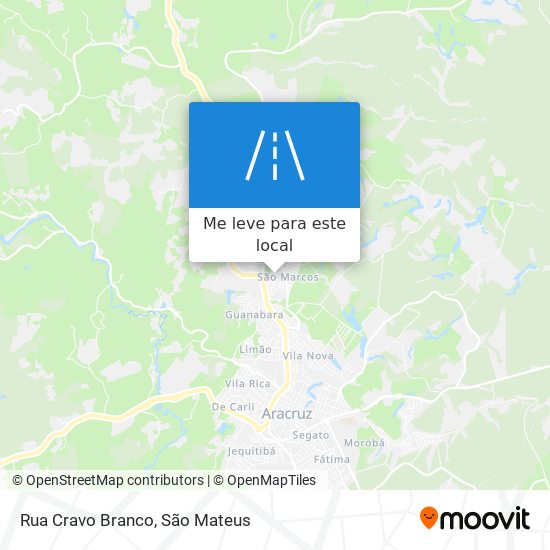 Rua Cravo Branco mapa