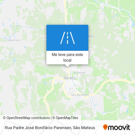 Rua Padre José Bonifácio Parensen mapa