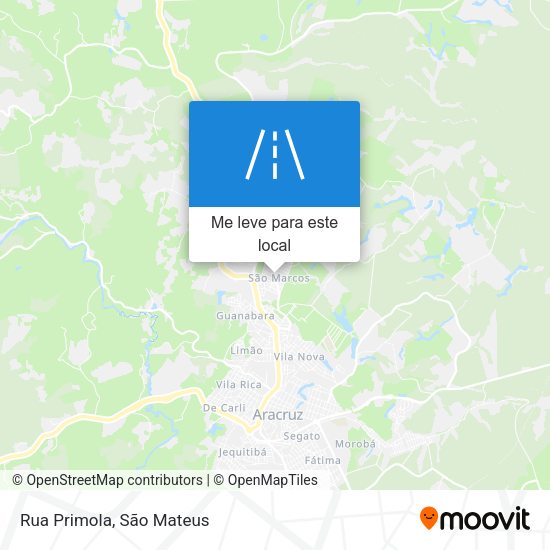 Rua Primola mapa