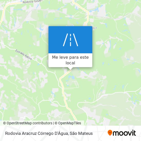 Rodovia Aracruz Córrego D'Água mapa