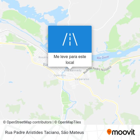 Rua Padre Arístides Taciano mapa