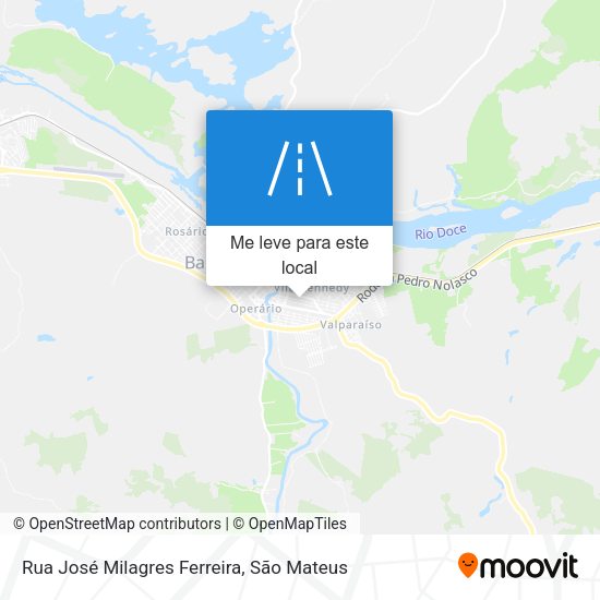 Rua José Milagres Ferreira mapa