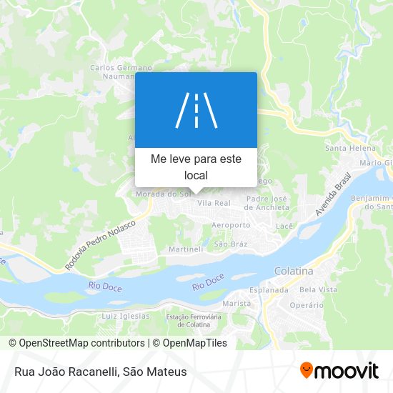 Rua João Racanelli mapa