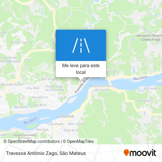 Travessa Antônio Zago mapa