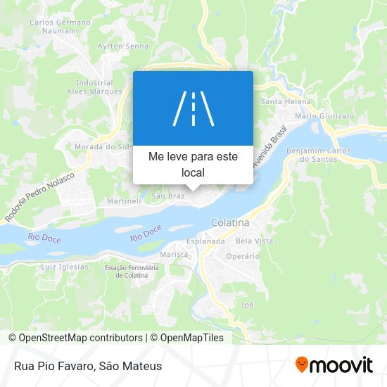 Rua Pio Favaro mapa