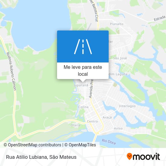 Rua Atilio Lubiana mapa