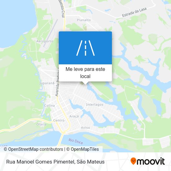 Rua Manoel Gomes Pimentel mapa