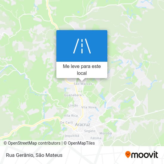 Rua Gerânio mapa